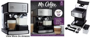 Mr. Coffee ECMP1000 Café Barista Premium Espresso/Cappuccino System, Silver