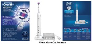 Oral-B Pro 3000 Electronic Power Rechargeable Battery Electric Toothbrush with Bluetooth Connectivity
