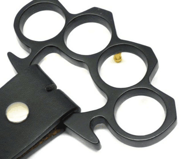 Brass Knuckles Belt Buckle